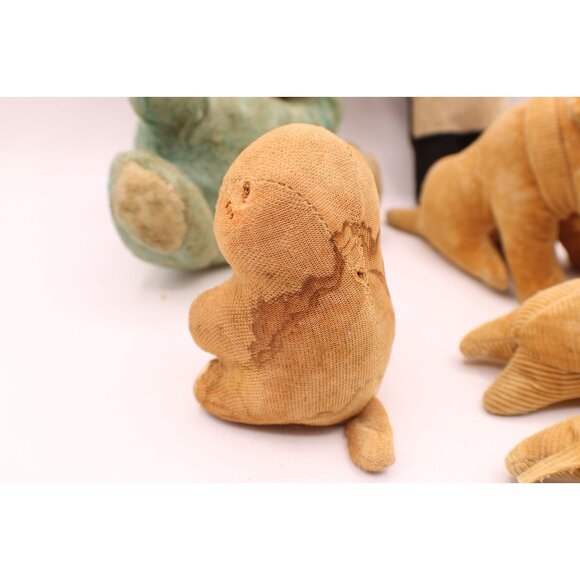 Lot 6 Vintage Plush Rubber Face Doll Stuffed Animal Toys NEED REPAIR SAVE THEM! - Picture 11 of 13